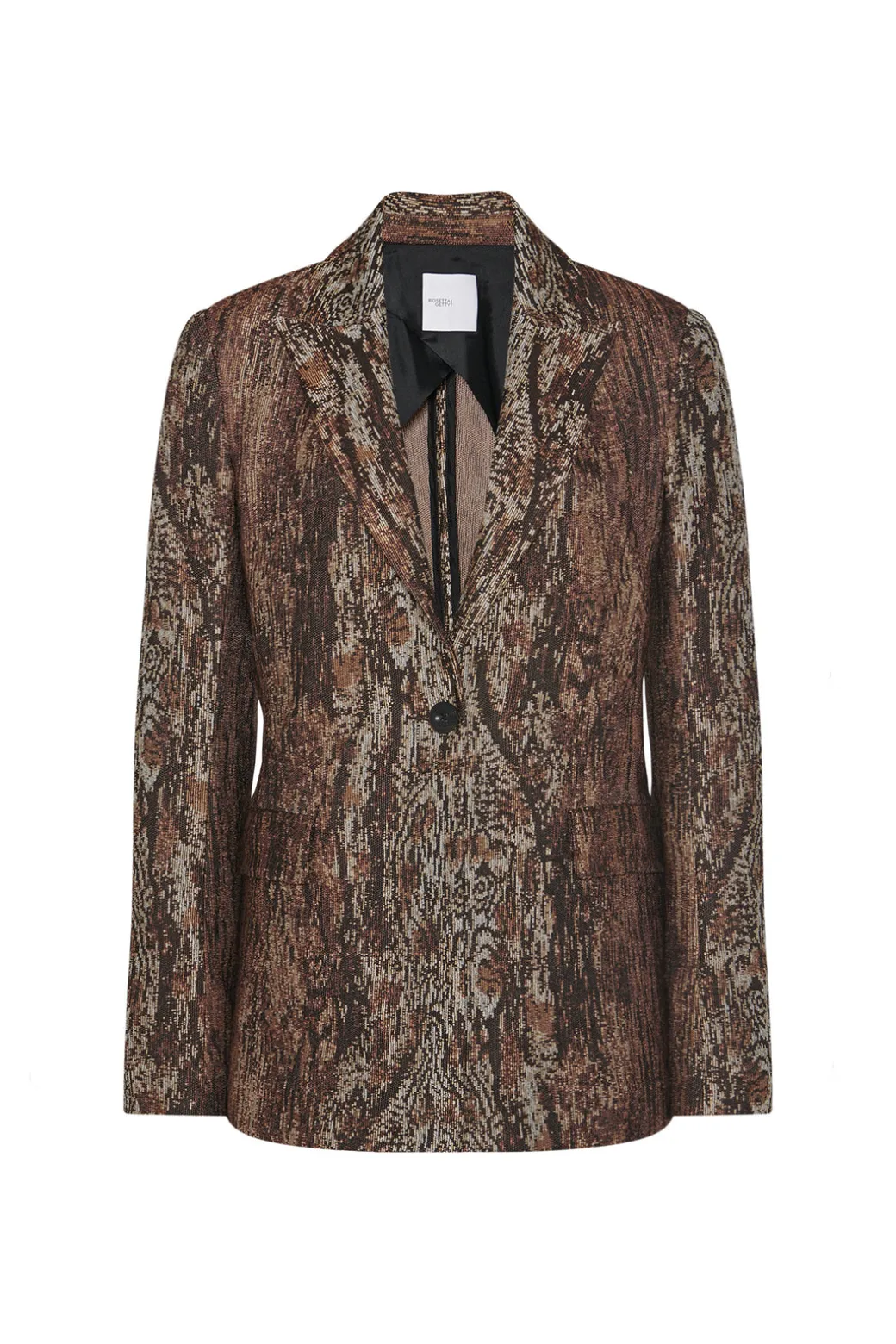 PEAK LAPEL JACKET - WOODGRAIN
