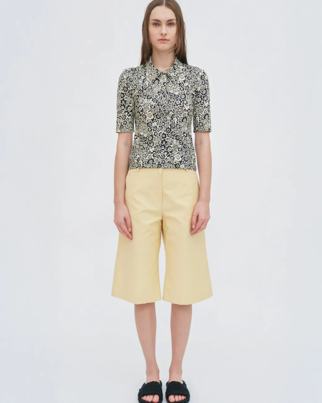 POLO T-SHIRT - FLORAL SQUIGGLE