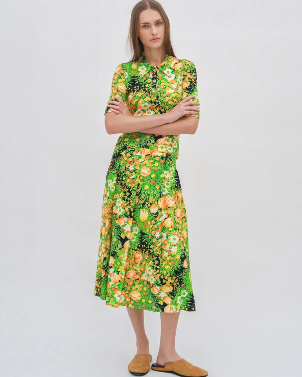 POLO T-SHIRT - GARDEN FLORALS