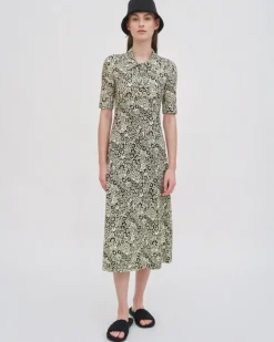 POLO T-SHIRT DRESS - FLORAL SQUIGGLE