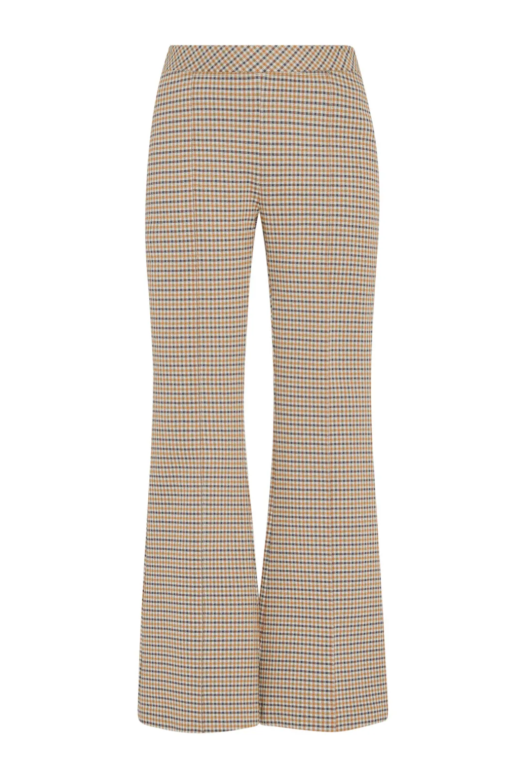 PULL ON CROPPED FLARE - HOUNDSTOOTH PLAID