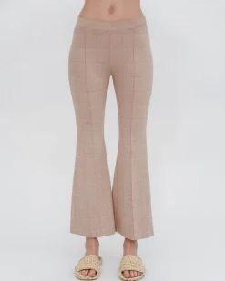 PULL ON CROPPED FLARE - PLAID
