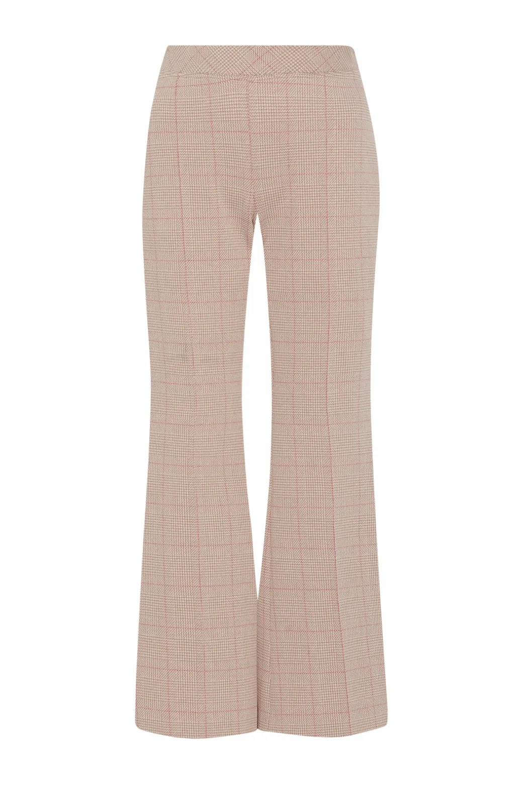 PULL ON CROPPED FLARE - PLAID