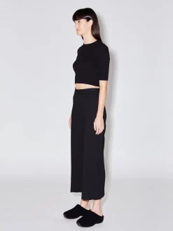 Pull On Cropped Straight Pant