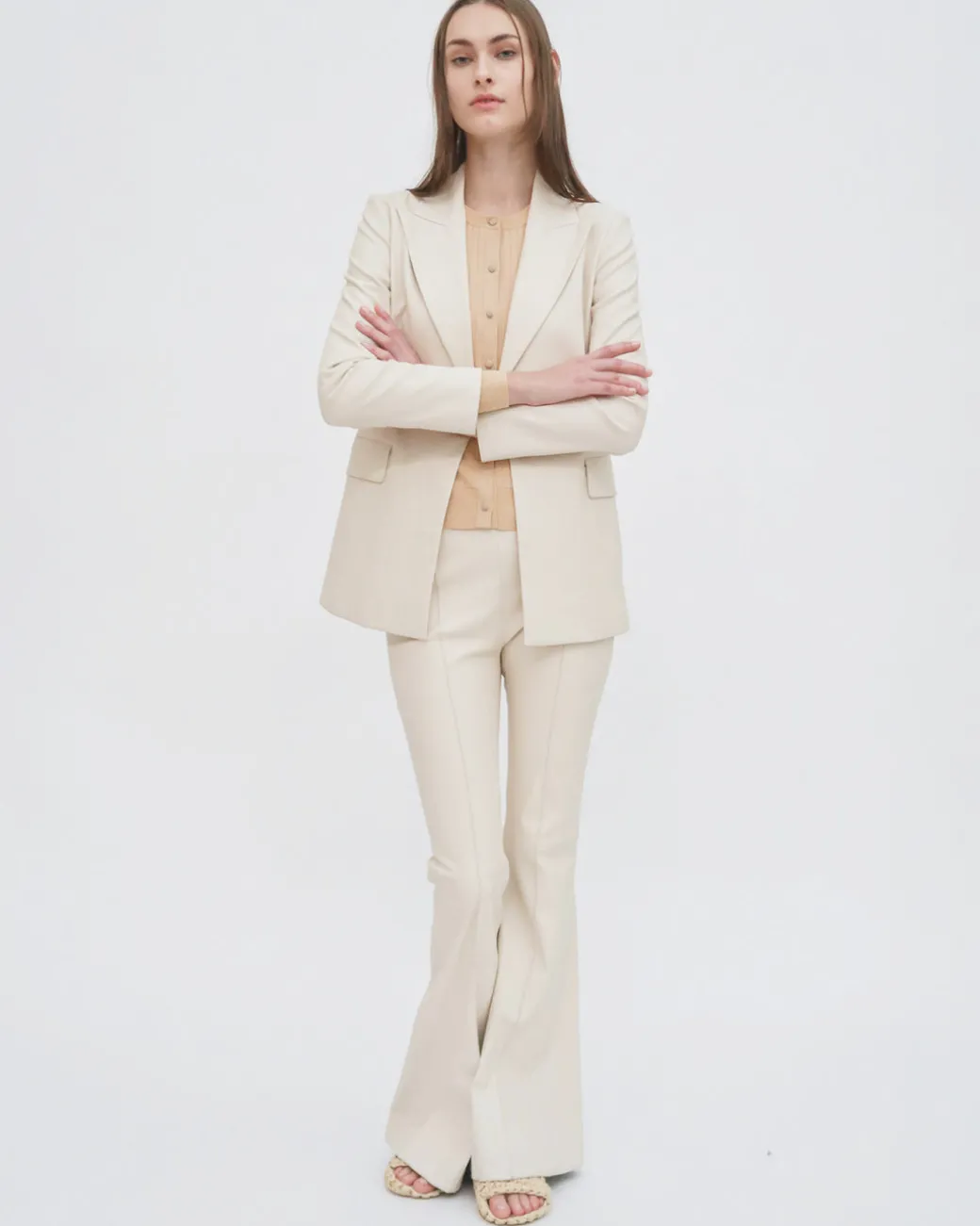 PULL ON PINTUCK FLARE PANT - PLONGE