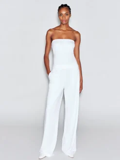PULL ON STRAIGHT LEG TROUSER - SOLID INTERLOCK