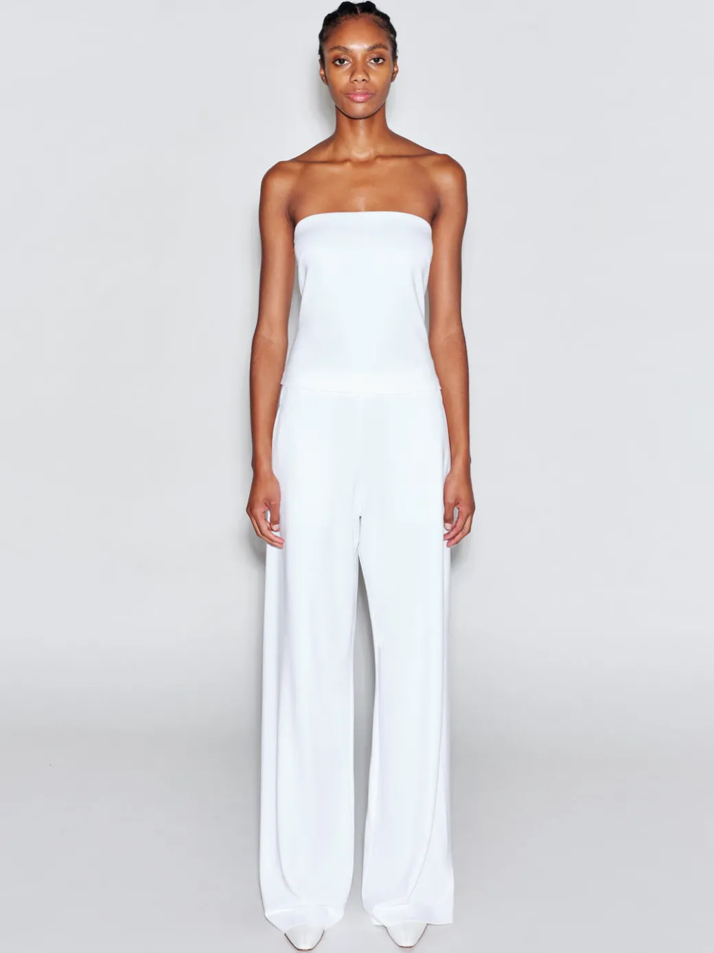 PULL ON STRAIGHT LEG TROUSER - SOLID INTERLOCK