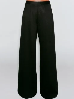PULL ON STRAIGHT LEG TROUSER - SOLID INTERLOCK