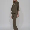 PULL-ON CROPPED FLARE - HOUNDSTOOTH