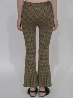 PULL-ON CROPPED FLARE - HOUNDSTOOTH