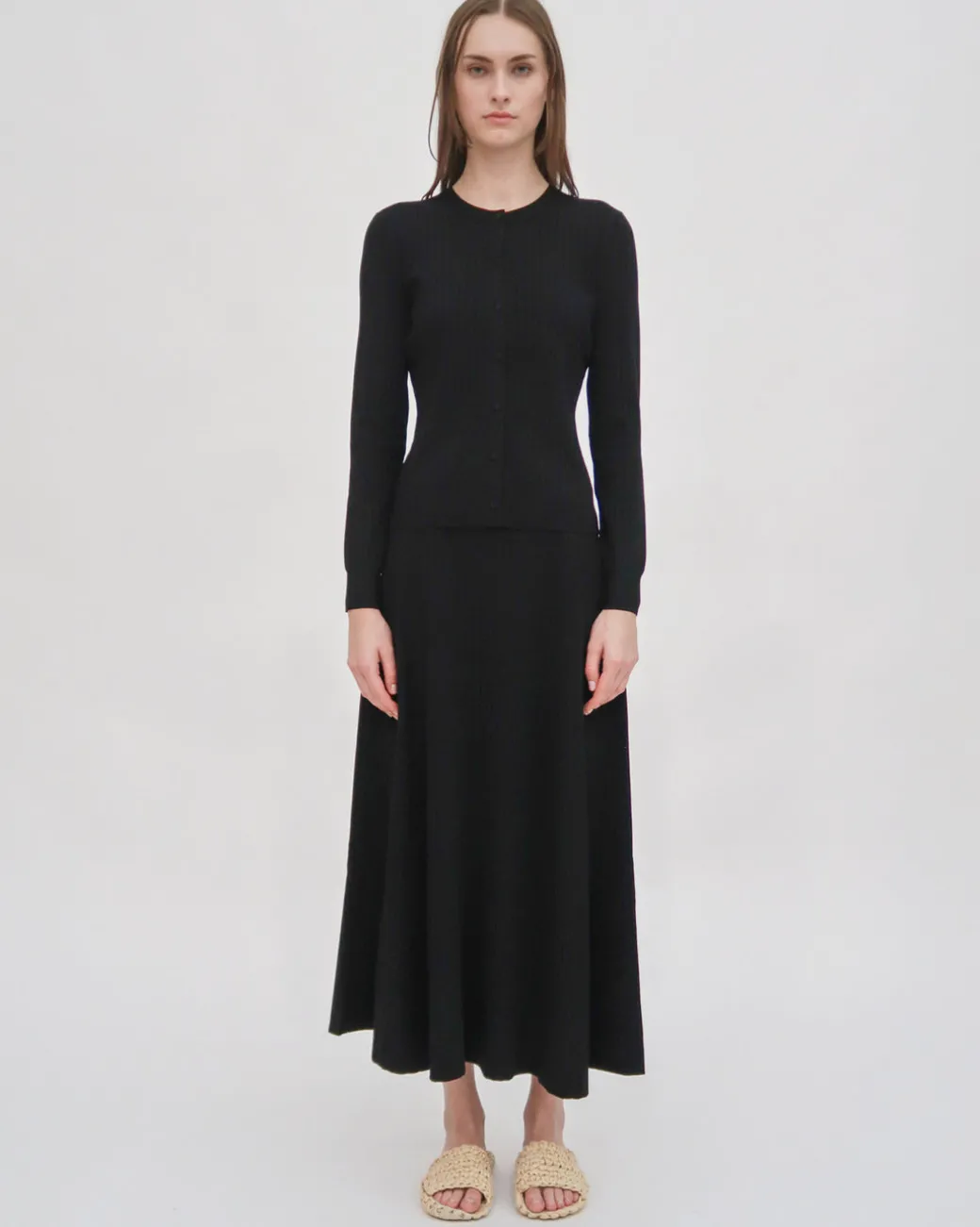 RIB FITTED CARDIGAN