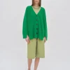 RIBBED PANELED CARDIGAN