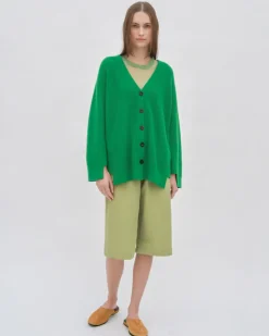 RIBBED PANELED CARDIGAN