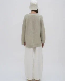 RIBBED PANELED CARDIGAN