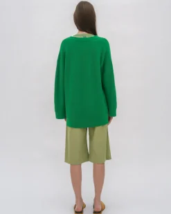 RIBBED PANELED CARDIGAN