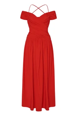 Ruched Off the Shoulder Dress
