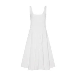 SCOOP NECK FLARED DRESS