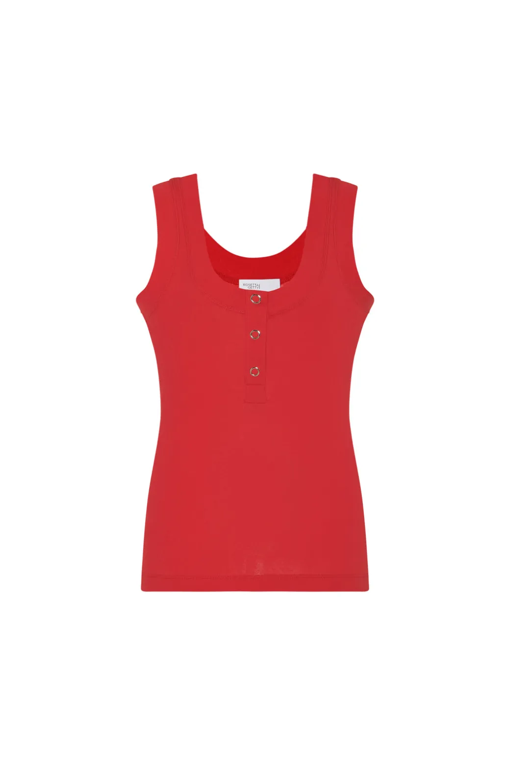 SCOOP NECK HENLEY TANK TOP