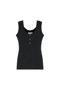 SCOOP NECK HENLEY TANK TOP