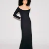 SCOOP NECK OFF THE SHOULDER DRESS