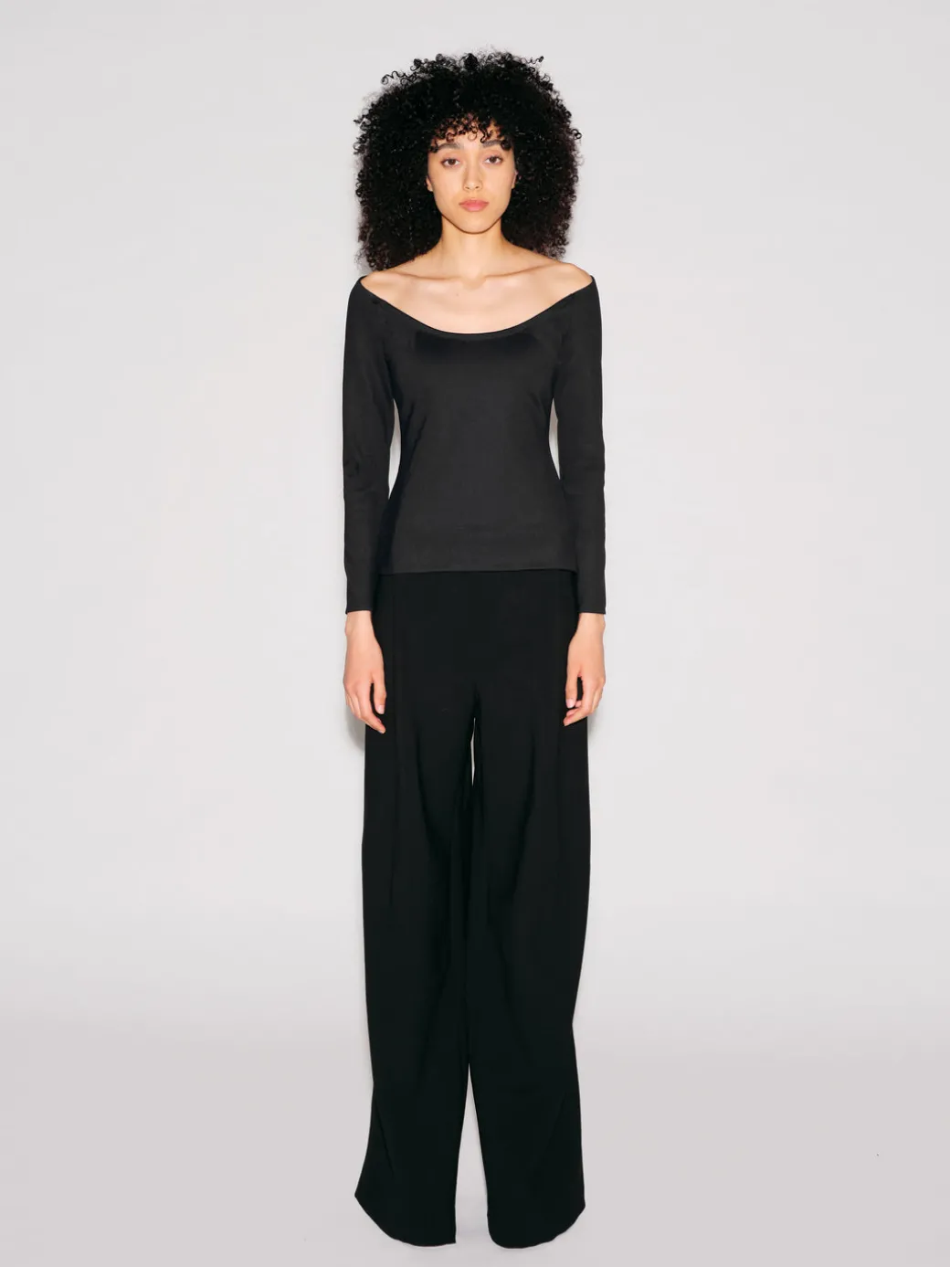SCOOP NECK OFF THE SHOULDER TOP