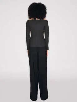 SCOOP NECK OFF THE SHOULDER TOP