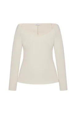 SCOOP NECK OFF THE SHOULDER TOP