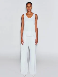 SCOOP NECK TANK - SOLID INTERLOCK