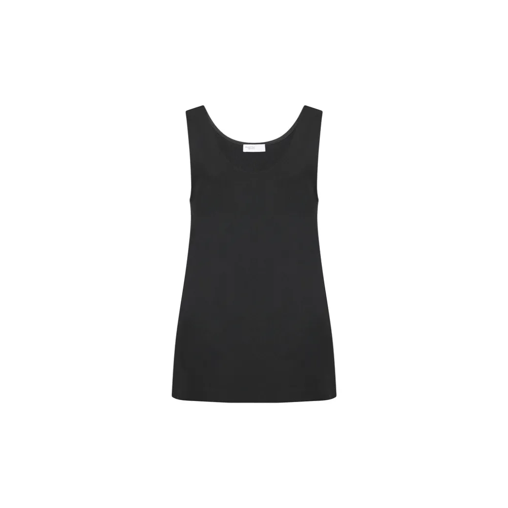 SCOOP NECK TANK - SOLID INTERLOCK