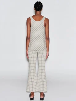 SCOOP NECK TANK - WINDOWPANE