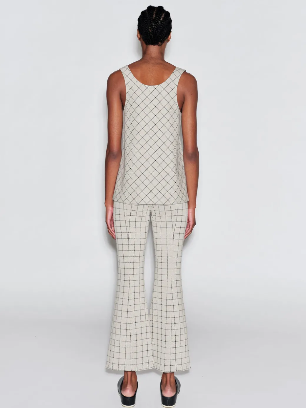 SCOOP NECK TANK - WINDOWPANE