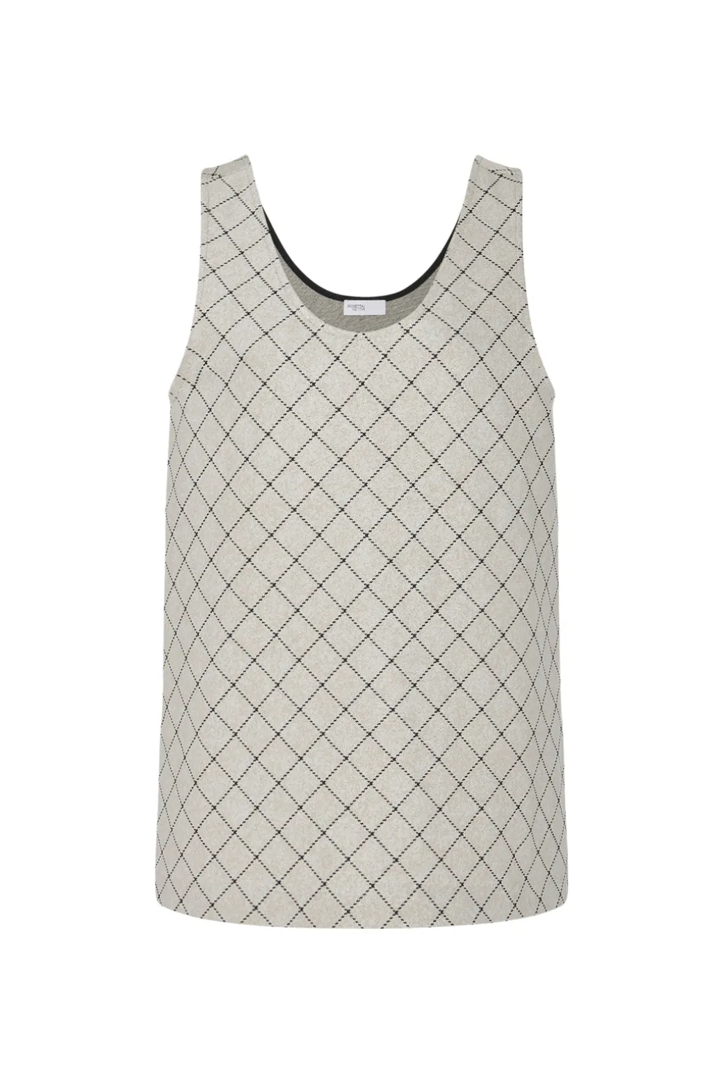 SCOOP NECK TANK - WINDOWPANE