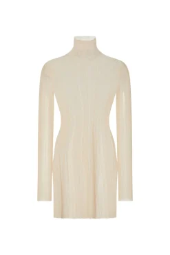 SHEER PLISSE TURTLENECK