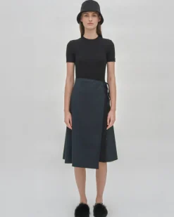 SHORT SLEEVE APRON COMBO T-SHIRT DRESS