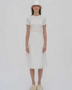 SHORT SLEEVE APRON COMBO T-SHIRT DRESS