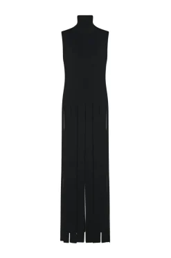SLASHED HEM TURTLENECK TOP