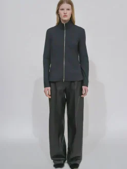SLIM ZIP-UP SHIRT