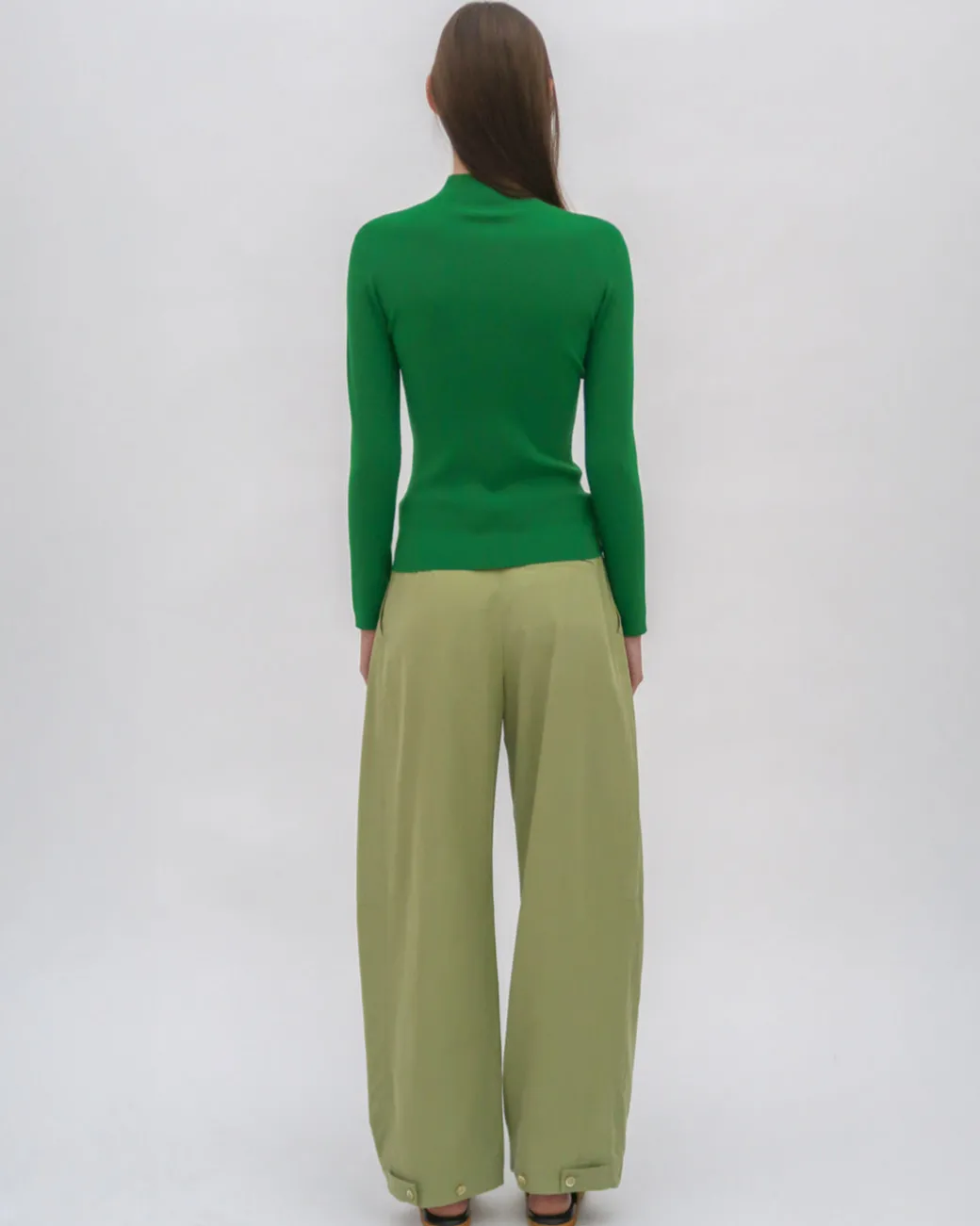 STRAIGHT TAPER TAB PANT - FLUID POPLIN