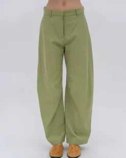 STRAIGHT TAPER TAB PANT - FLUID POPLIN
