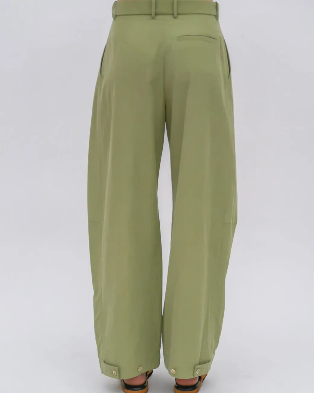 STRAIGHT TAPER TAB PANT - FLUID POPLIN