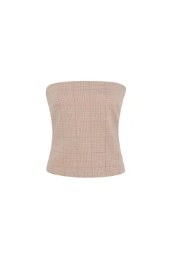 STRAPLESS BANDEAU - PLAID