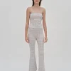 STRAPLESS BANDEAU - STRIPED WINDOWPANE