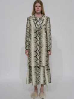 TAILORED COAT - EMBOSSED PYTHON