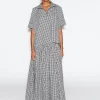 ZIP UP PULLOVER TOP - GINGHAM