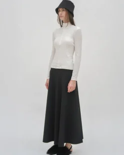ZIP UP TURTLENECK TOP